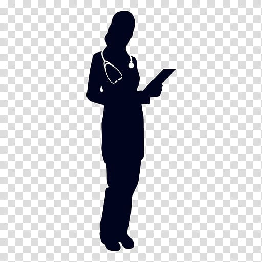 Silhouette Female Physician, doctor who transparent background PNG clipart