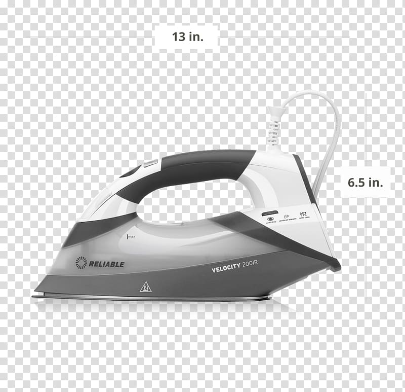 Clothes iron Reliable Velocity 200IR Compact Vapor Generator Home Steam Iron Reliable Velocity 200IR Compact Vapor Generator Home Iron, steam iron transparent background PNG clipart