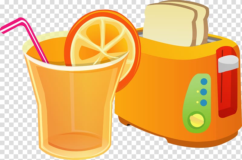 Orange juice Drink, Breakfast transparent background PNG clipart