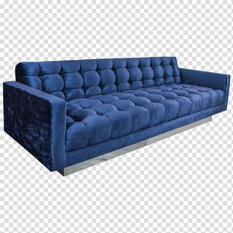 Sofa bed Cobalt blue Tufting Couch, others transparent background PNG clipart