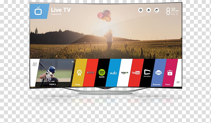 webOS Smart TV LG Electronics LED-backlit LCD Television set, lg transparent background PNG clipart