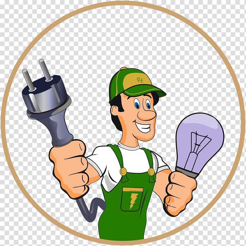 man holding light bulb illustration, Electrician Electricity Electrical contractor Advertising , work transparent background PNG clipart