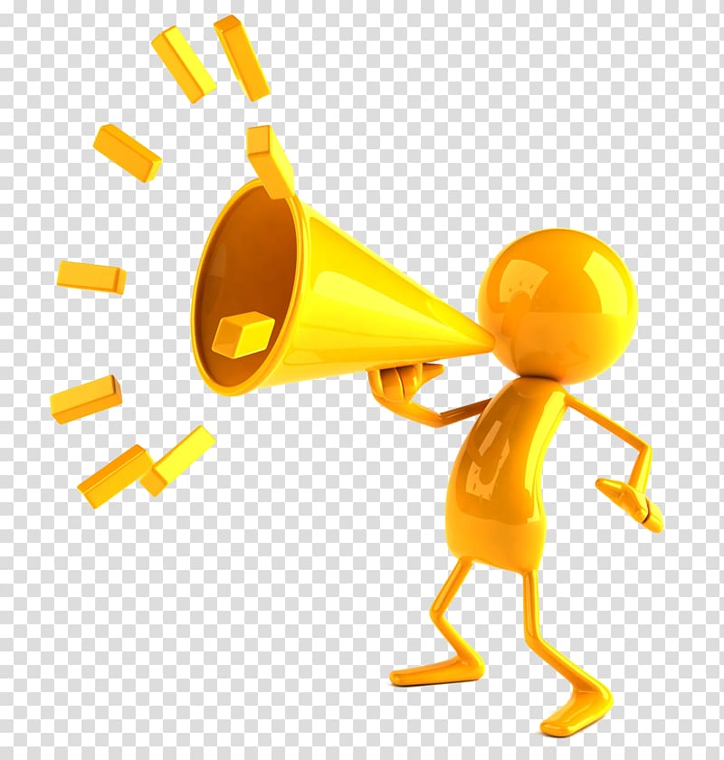gold character holding megaphone illustration, Bakery Ube halaya Promotion Advertising Franchising, A yellow villain with a bugle call transparent background PNG clipart