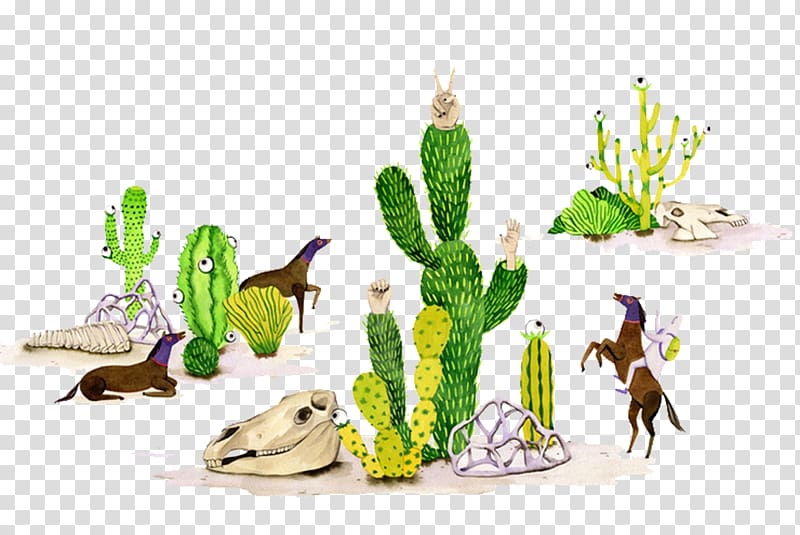 Visual arts Drawing Illustrator Illustration, Cactus people transparent background PNG clipart