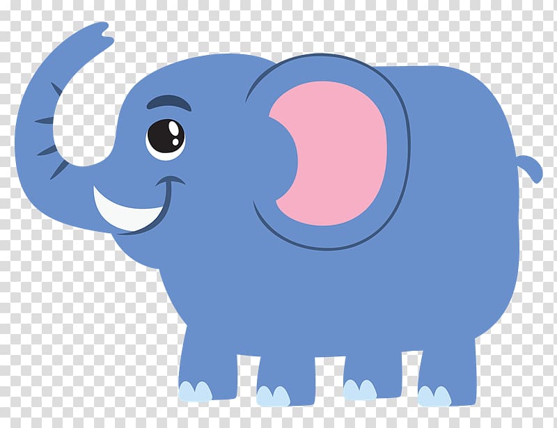 Elephant Blue Free content , Funny Elephant Cartoon transparent background PNG clipart