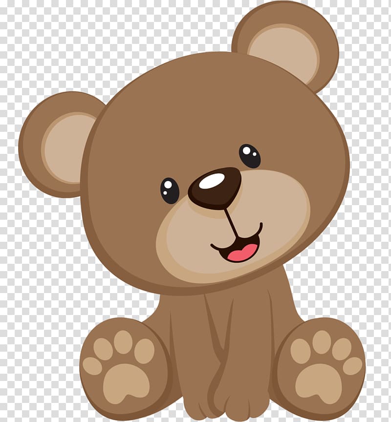 cute brown bear clipart