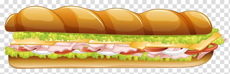 ham sandwich illustration, , Long Sandwich transparent background PNG clipart