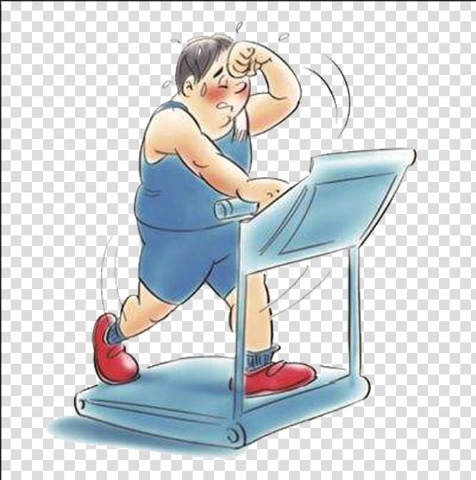 man using treadmill illustration, Diabetes mellitus Obesity Overweight Hypertension, Tired man transparent background PNG clipart