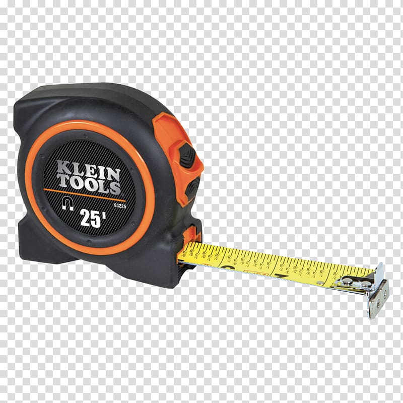 Tape Measures Klein Tools Hand tool Measurement, measure transparent background PNG clipart