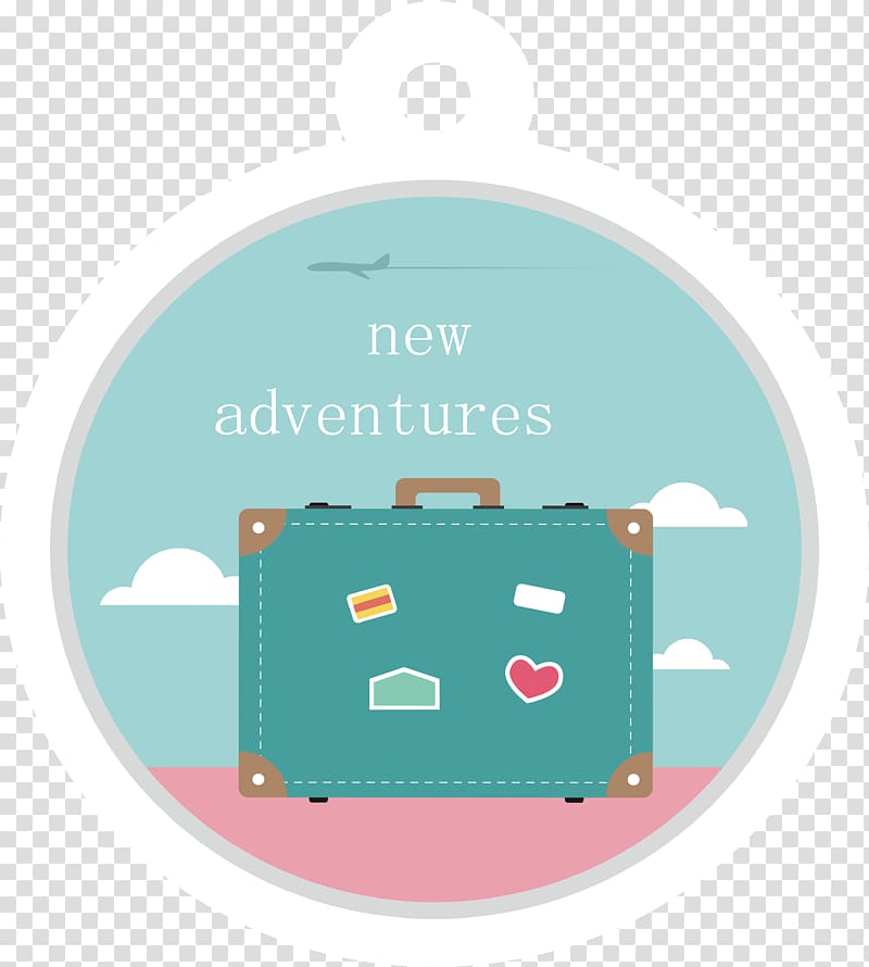 Travel Logo Suitcase, Summer travel, logo transparent background PNG clipart