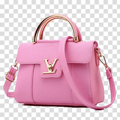 pink Louis Vuitton 2-way handbag, Handbag Messenger bag Shoulder Lining, Women\'s handbags transparent background PNG clipart