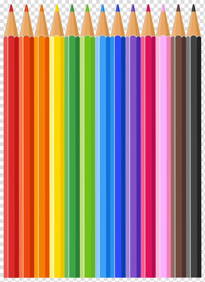 assorted color pencils illustration, Colored pencil , Colored Pencils transparent background PNG clipart