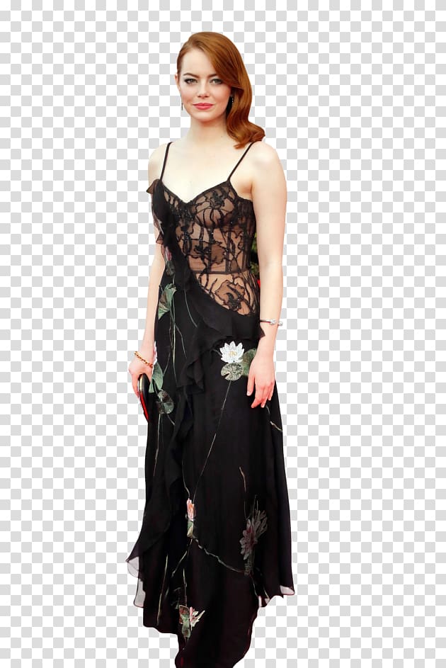 Cocktail dress Clothing Evening gown, emma stone transparent background PNG clipart