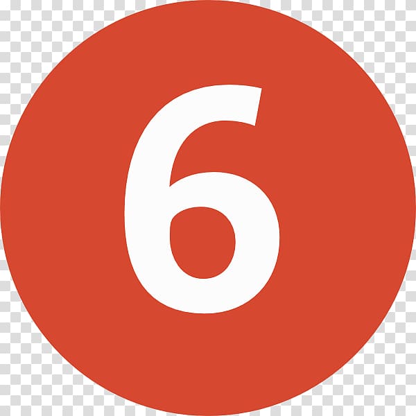 Number 6 transparent background PNG clipart