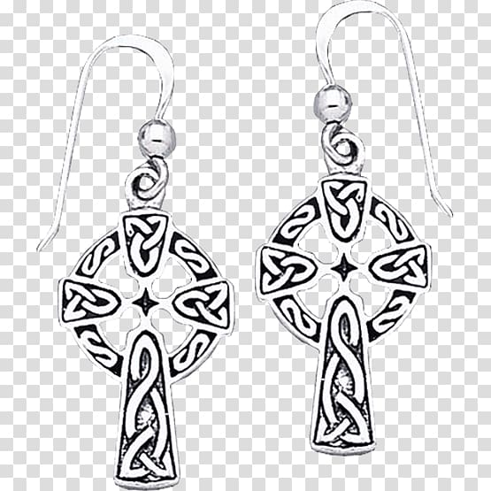 Earring Cross Charms & Pendants Body Jewellery Silver, Celtic Axe Drawing transparent background PNG clipart
