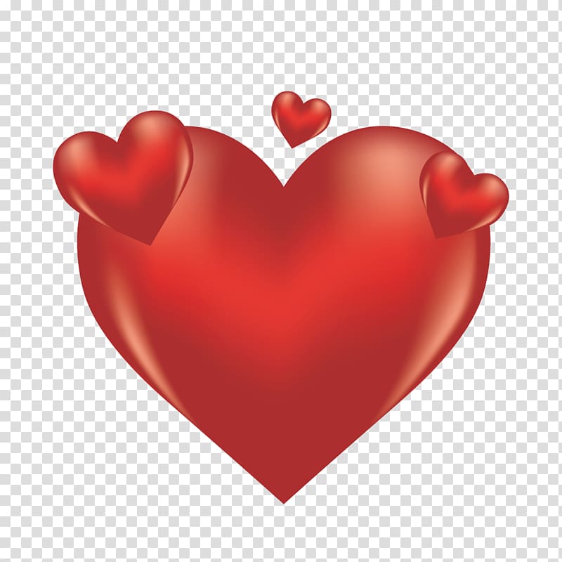 Heart 3D computer graphics Stereoscopy Three-dimensional space, Heart-shaped three-dimensional transparent background PNG clipart