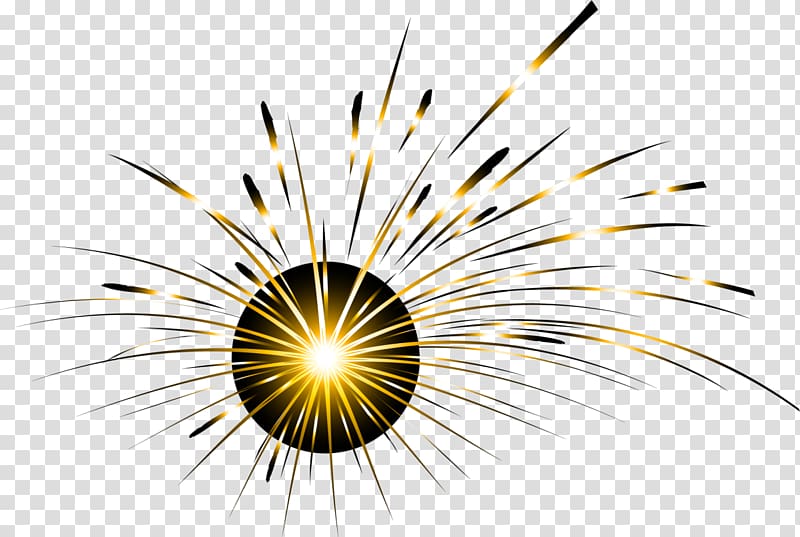 Light Fireworks Pyrotechnics, Dream golden halo transparent background PNG clipart