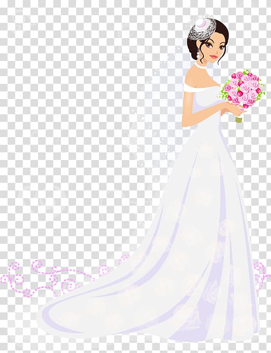 Bride Wedding dress Euclidean , Beautiful bride transparent background PNG clipart