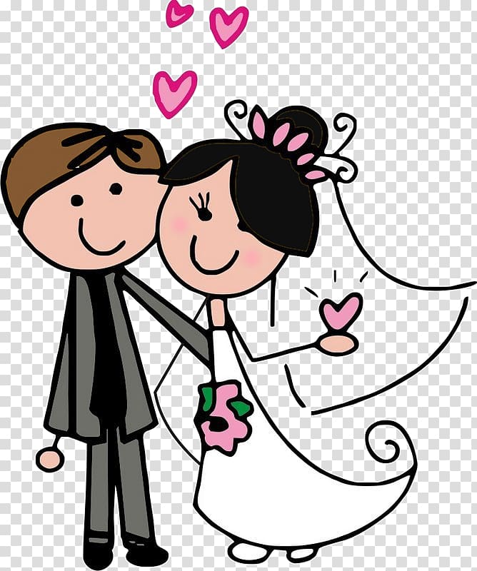 Paper Drawing Engagement Marriage, noivos transparent background PNG clipart