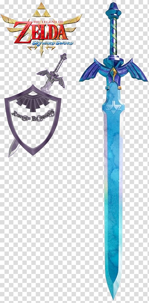 The Legend of Zelda: Skyward Sword Link Princess Zelda Master Sword, Sword transparent background PNG clipart