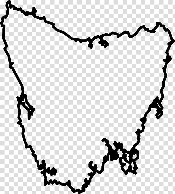 Tasmania Blank map Outline of geography World map, australian map outline transparent background PNG clipart