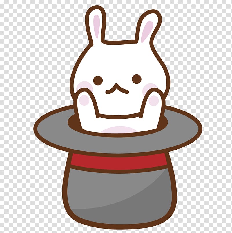 Rabbit Hat Computer file, Hat inside the rabbit transparent background PNG clipart