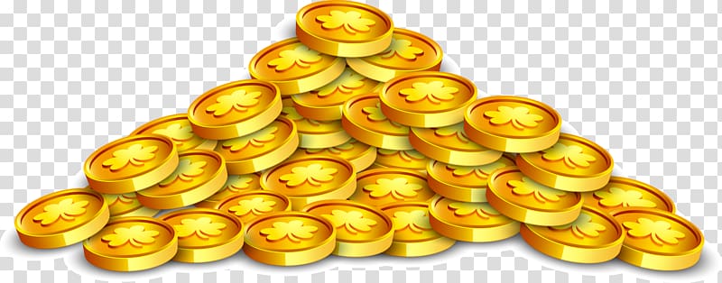 Gold coin Euclidean , hand painted gold coins transparent background PNG clipart