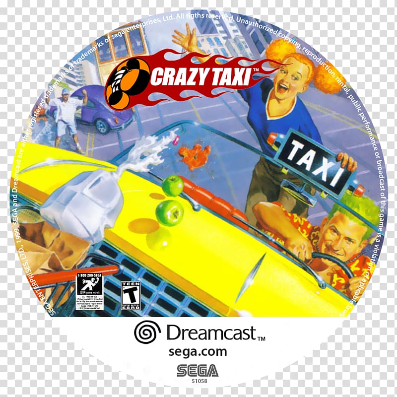 Crazy Taxi 2 Crazy Taxi 3: High Roller Crazy Taxi: Fare Wars Video Games, transparent background PNG clipart