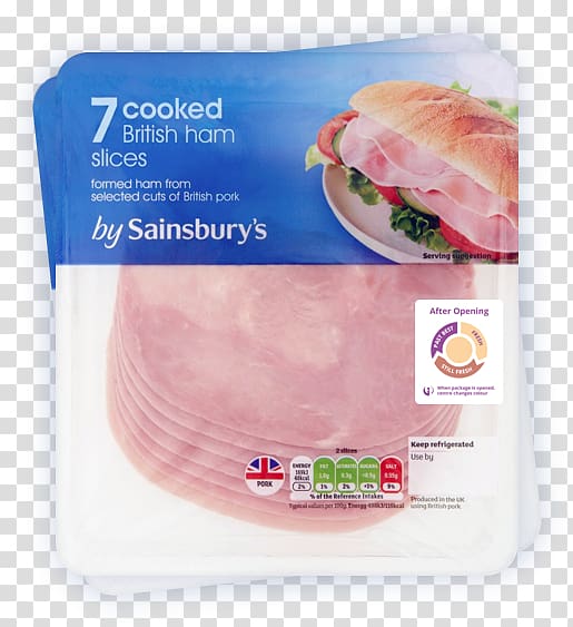 Turkey ham Prosciutto Sainsbury's Smart label, ham transparent background PNG clipart