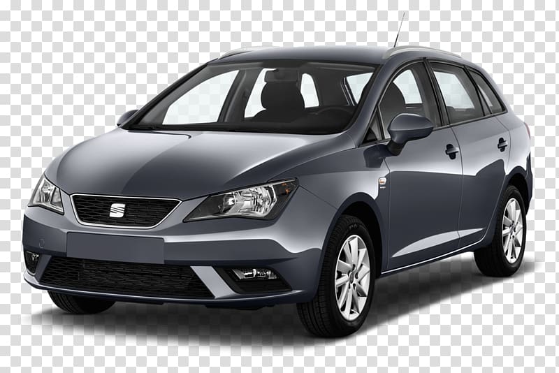 gray Seat Ibiza 5-door hatchback, Seat Grey transparent background PNG clipart