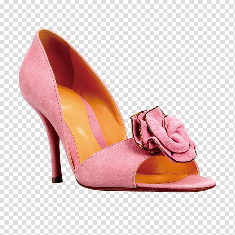 Shoe High-heeled footwear Pink Absatz, Red lady high heels transparent background PNG clipart