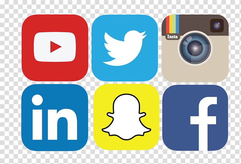 Social media marketing Social network Icon, Social Media File, YouTube, Instagram, Twitter, Snapchat, and Facebook logos transparent background PNG clipart