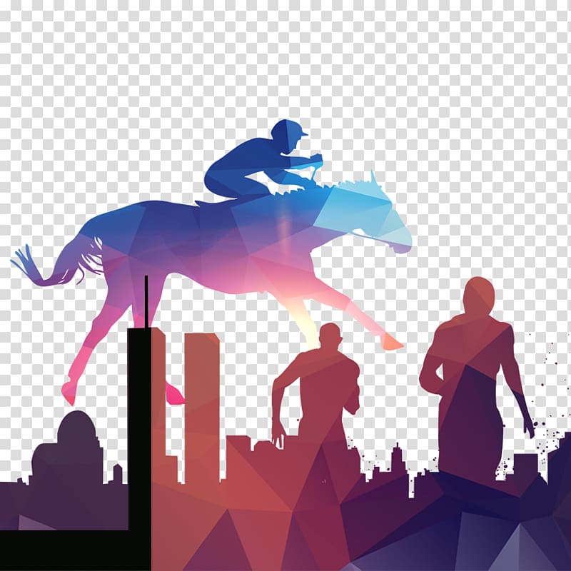 Silhouette Poster Illustration, The business people riding transparent background PNG clipart