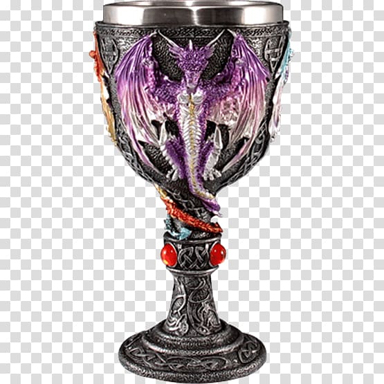 Wine glass Chalice Dragon Fantasy Cup, dragon transparent background PNG clipart