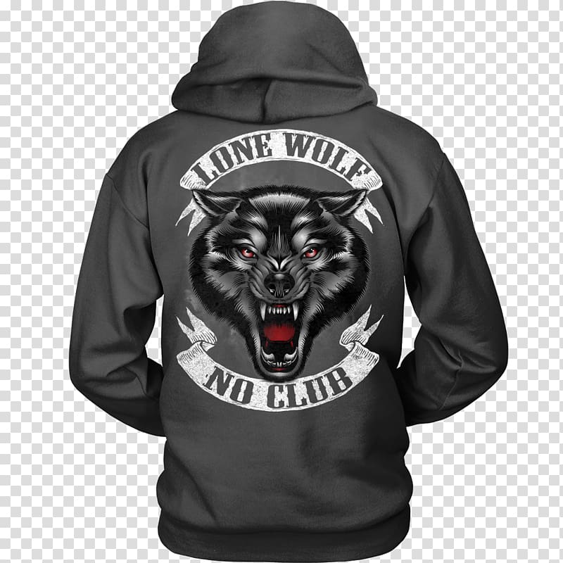 Hoodie T-shirt Top Clothing, Dark Wolf transparent background PNG clipart