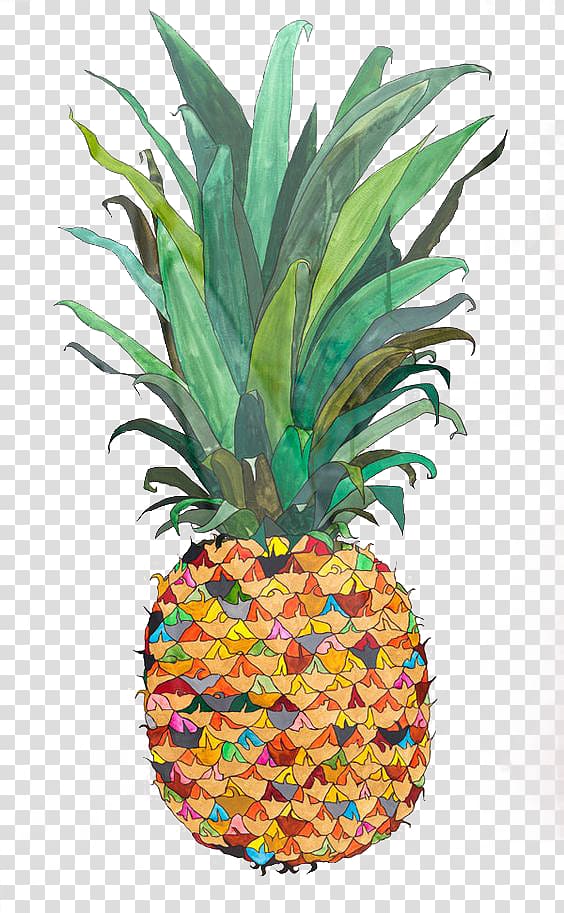 pineapple fruit illustration, Pineapple Drawing Watercolor painting Fruit Illustration, pineapple transparent background PNG clipart