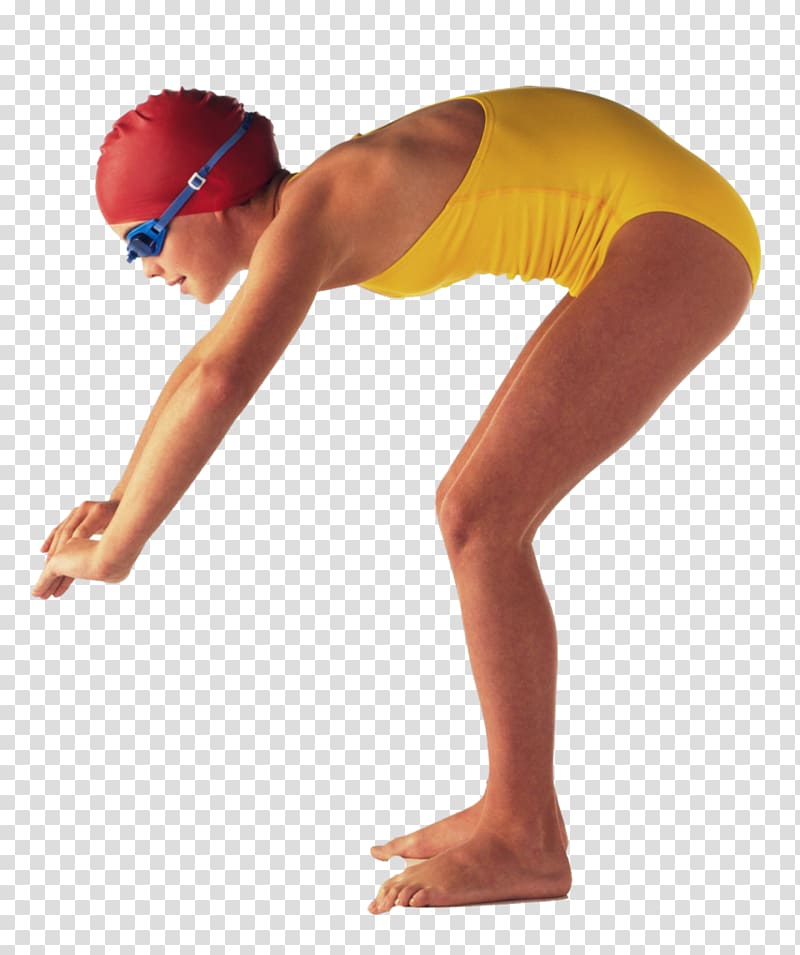swimmer posing , Swimming Swim Caps Sport Goggles , Swimming transparent background PNG clipart