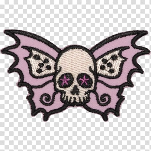 Skull BAT-M Pink M, Nasal Septo transparent background PNG clipart