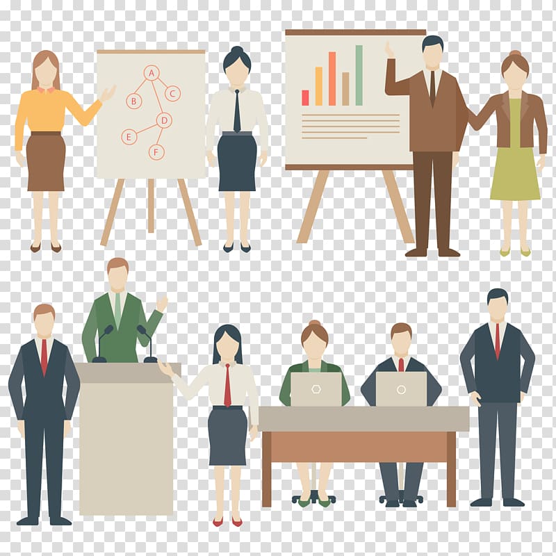 people during presentation art, Euclidean Business Meeting, different sessions of business meetings transparent background PNG clipart