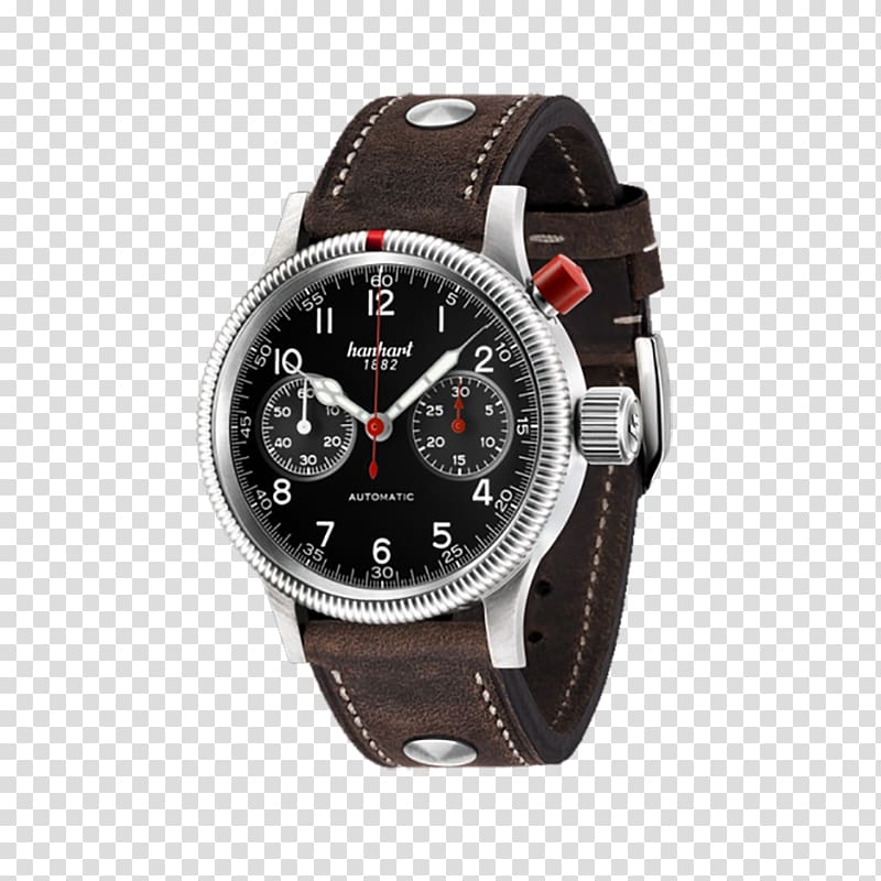 Hanhart Chronograph Watch Pioneer Corporation Fliegeruhr, beautifully single page transparent background PNG clipart