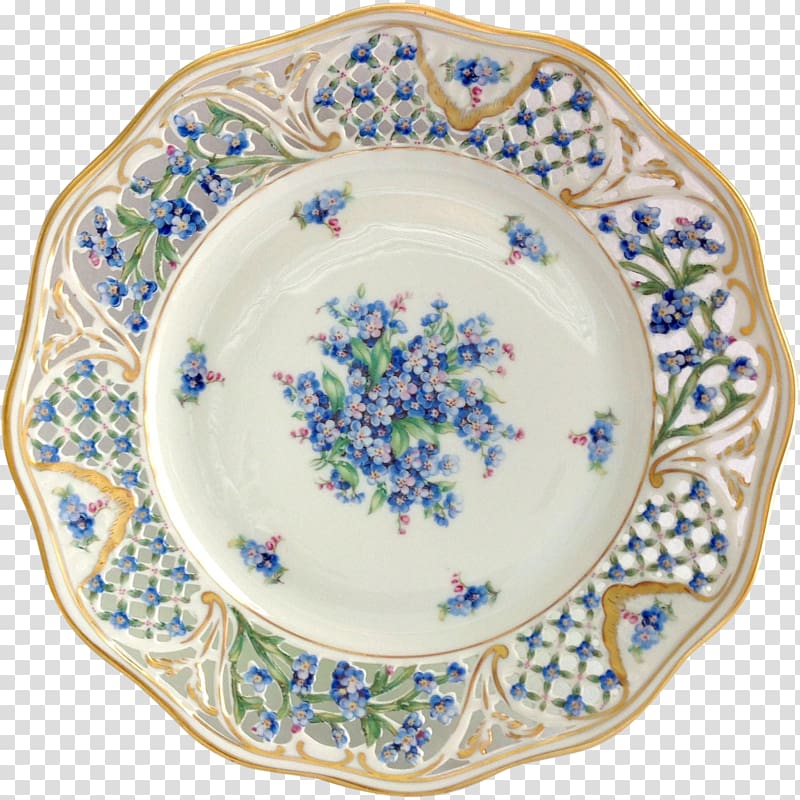 Plate Tableware Porcelain Ceramic Faience, the blue forget me transparent background PNG clipart