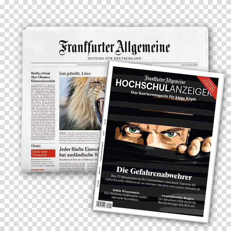 Frankfurter Allgemeine Zeitung Sunday newspaper Compact, In-n-Out transparent background PNG clipart