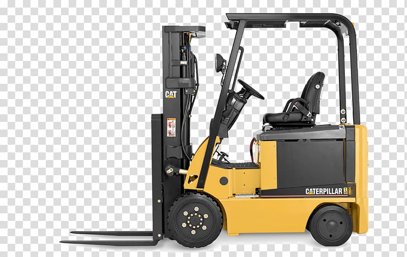 Forklift Caterpillar Inc. Logistics Material handling Machine, warehouse transparent background PNG clipart