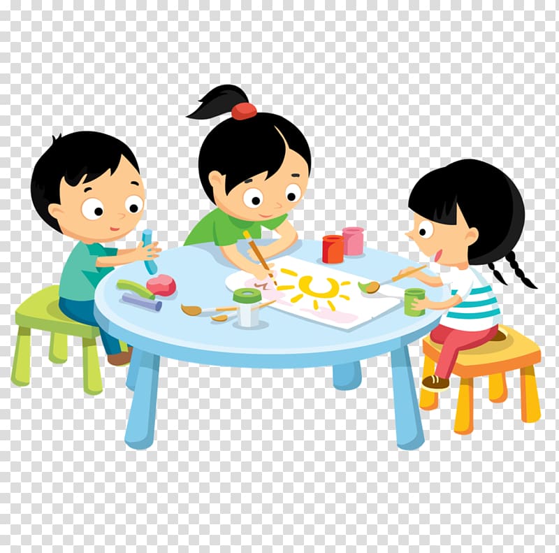 boy and girls illustration, Child Creativity Painting , kids cartoon transparent background PNG clipart