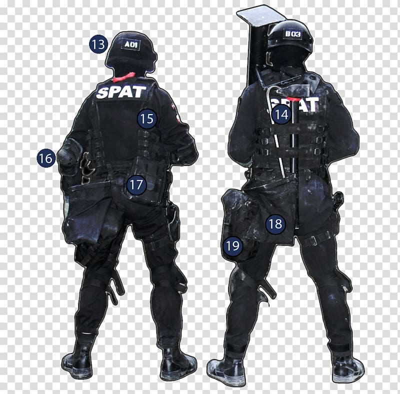 Military police Dry suit SWAT Security, Smith Wesson Mp transparent background PNG clipart