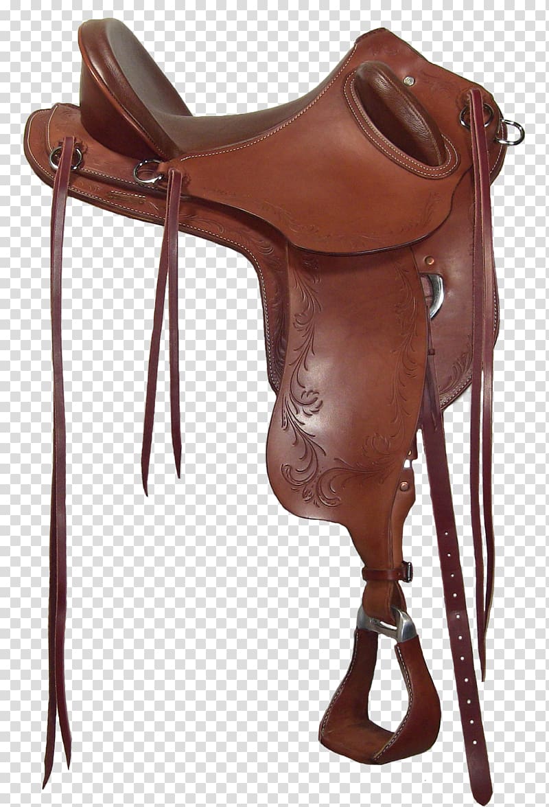 Western saddle Horse Tack English saddle, look transparent background PNG clipart