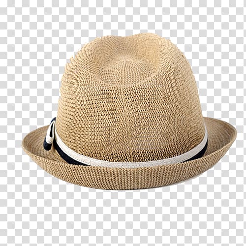 Sun hat Trilby Blue Fashion, Air permeable straw hat transparent background PNG clipart