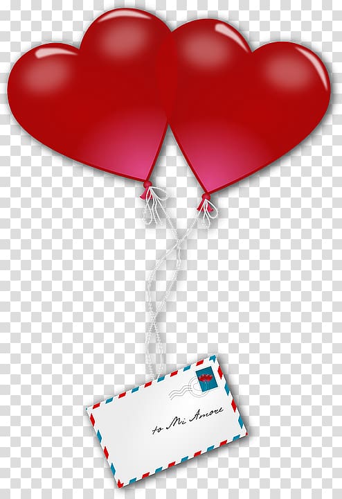 Heart Free content Valentines Day , Two love balloons transparent background PNG clipart