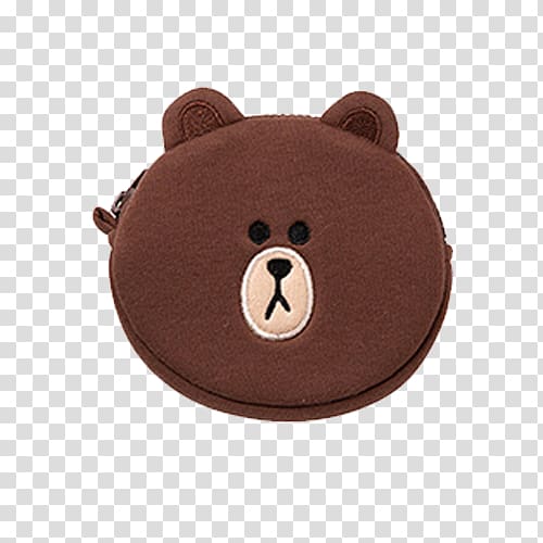 Coin purse Handbag Wallet Clothing Mask, Brown bear face zero purse transparent background PNG clipart
