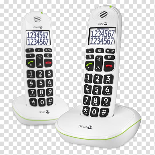 Cordless telephone Doro PhoneEasy 100w Digital Enhanced Cordless Telecommunications, others transparent background PNG clipart